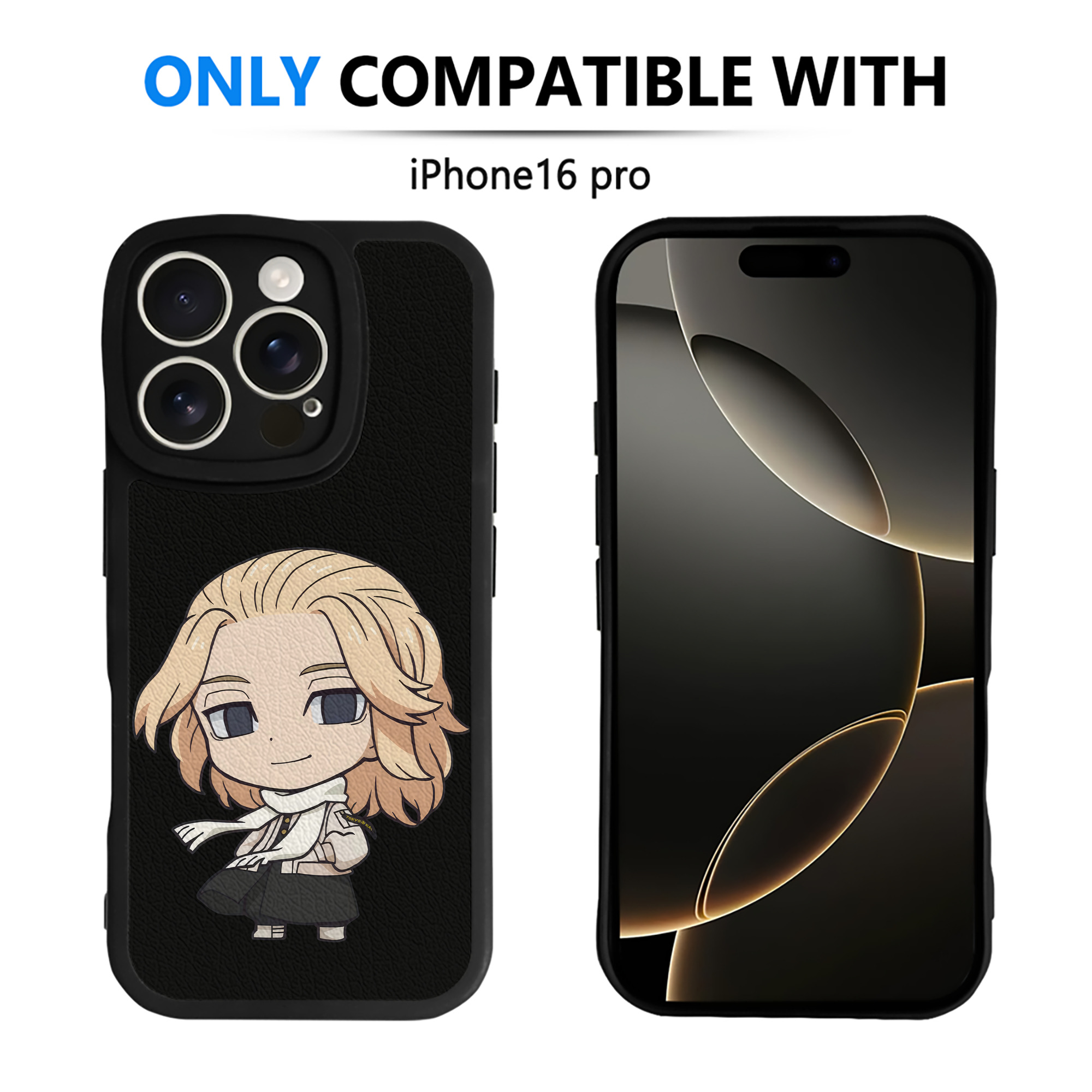 （画像用） 東京リベンジャーズ Tokyo Revengers 【iPhone 16シリーズ対応】シリコンスマホケース（レザー調） 材質：シリコン